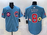 Men's Chicago Cubs #8 Ian Happ Blue 2025 Tokyo Series 2nd Alternate Limited Stitched Jersey,baseball caps,new era cap wholesale,wholesale hats